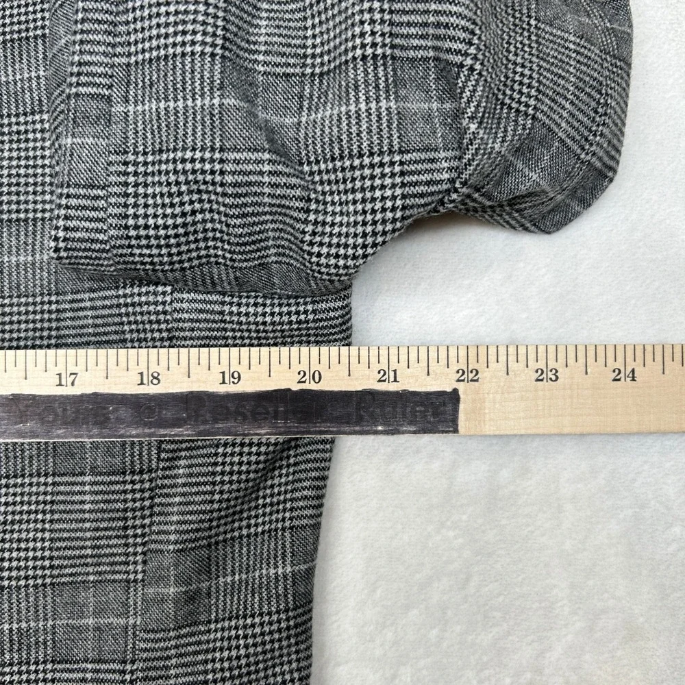 Michael Kors‎ Kent Sport Coat Mens 40R 40 Black White Plaid Stretch Classic $295